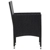 Lauko baldų komplektas Poilsio komplektas su pagalvėmis, 5 dalių, juodas, poliratanas