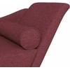 Poilsio sofa su ilga pagalve, raudonojo vyno spalvos, audinys