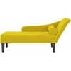 Poilsio sofa su pagalvėlėmis, geltonos spalvos, aksomas