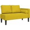 Poilsio sofa su pagalvėlėmis, geltonos spalvos, aksomas