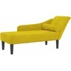 Poilsio sofa su pagalvėlėmis, geltonos spalvos, aksomas