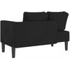 Poilsio sofa su pagalvėlėmis, juodos spalvos, aksomas