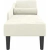 Poilsio sofa su pagalvėlėmis, kreminės spalvos, aksomas