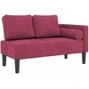 Poilsio sofa su pagalvėlėmis, raudonojo vyno spalvos, aksomas