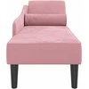 Poilsio sofa su pagalvėlėmis, rožinės spalvos, aksomas