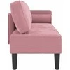 Poilsio sofa su pagalvėlėmis, rožinės spalvos, aksomas