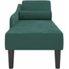 Poilsio sofa su pagalvėlėmis, tamsiai žalios spalvos, aksomas