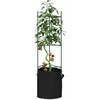 Pomidorų narvai su augalų maišeliais, 6vnt., 116cm, plienas/PP