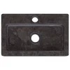Sieninis praustuvas, juodas, 38x24x6,5cm, marmuras