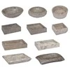 Sieninis praustuvas, pilkas, 38x24x6,5cm, marmuras