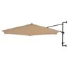 Prie sienos montuojamas skėtis su stulpu, taupe, 300cm