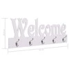 Prie sienos montuojama kabykla WELCOME, balta, 74x29,5cm