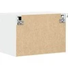 Prie sienos montuojama naktinė spintelė su LED, balta