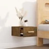 Prie sienos montuojama naktinė spintelė, dūminė, 35x35x20cm