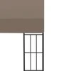 Prie sienos montuojama pavėsinė, taupe spalvos, 4x3m, audinys