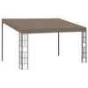 Prie sienos montuojama pavėsinė, taupe spalvos, 4x3m, audinys