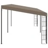 Prie sienos montuojama pavėsinė, taupe spalvos, 6x3m, audinys