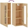 Prie sienos montuojama spintelė, sonoma ąžuolo, 34,5x34x90cm