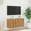 TV staliukas Prie sienos montuojama TV spintelė, artisano ąžuolo, 80x30x41cm