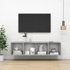 TV staliukas Prie sienos montuojama TV spintelė, pilka, 37x37x142,5cm, MDP