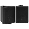 Prie sienos montuojami stereo garsiakalbiai, 2vnt., juodi, 100W