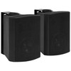 Prie sienos montuojami stereo garsiakalbiai, 2vnt., juodi, 100W