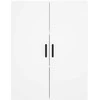 Prie sienos montuojamos spintelės, 2vnt., baltos, 69,5x34x90cm