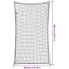 Priekabos tinklas su elastine virve, juodas, 6x3,5m, PP