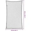 Priekabos tinklas su elastine virve, juodas, 2,5x1,5m, PP