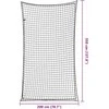 Priekabos tinklas su elastine virve, juodas, 3,5x2m, PP