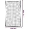 Priekabos tinklas su elastine virve, juodas, 4x2,5m, PP