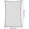 Priekabos tinklas su elastine virve, juodas, 3x2m, PP