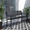 ProGarden Sodo suoliukas, juodos spalvos, 119x50x75cm, plienas