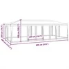 Proginė palapinė su 12 tinklinėmis sienomis, žalia, 8x4m, HDPE