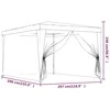 Proginė palapinė su 4 sienomis, antracito, 3x4m, HDPE