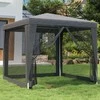 Proginė palapinė su 4 sienomis, antracito, 2,5x2,5m, HDPE