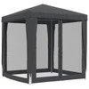 Proginė palapinė su 4 sienomis, antracito, 2x2m, HDPE