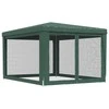Proginė palapinė su 4 tinklinėmis sienomis, žalia, 3x4m, HDPE