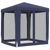 Proginė palapinė su 4 tinklinėmis sienomis, mėlyna, 2x2m, HDPE