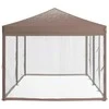 Proginė palapinė su šoninėmis sienomis, taupe, 3x6m