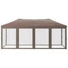 Proginė palapinė su šoninėmis sienomis, taupe, 3x6m
