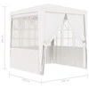 Proginė palapinė su šoninėmis sienomis, balta, 2,5x2,5m, 90g/m²
