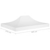 Proginės palapinės stogas, baltos spalvos, 4x3m, 270 g/m²