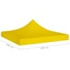 Proginės palapinės stogas, geltonos spalvos, 2x2m, 270 g/m²
