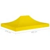 Proginės palapinės stogas, geltonos spalvos, 4x3m, 270 g/m²