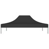 Proginės palapinės stogas, juodos spalvos, 4x3m, 270 g/m²