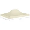 Proginės palapinės stogas, kreminės spalvos, 4,5x3m, 270 g/m²