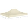 Proginės palapinės stogas, kreminės spalvos, 4x3m, 270 g/m²