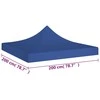 Proginės palapinės stogas, mėlynos spalvos, 2x2m, 270 g/m²