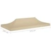 Proginės palapinės stogas, smėlio spalvos, 6x3m, 270 g/m²